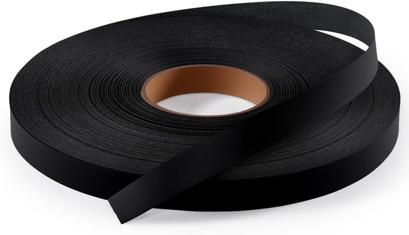 FAKILO Melamine Edge Banding Black 3/4 inch x 250 ft Veneer Edging Easy Application Iron on Edge Banding Tape for Cabinet Plywood Repairs Furniture Restoration - Image 1